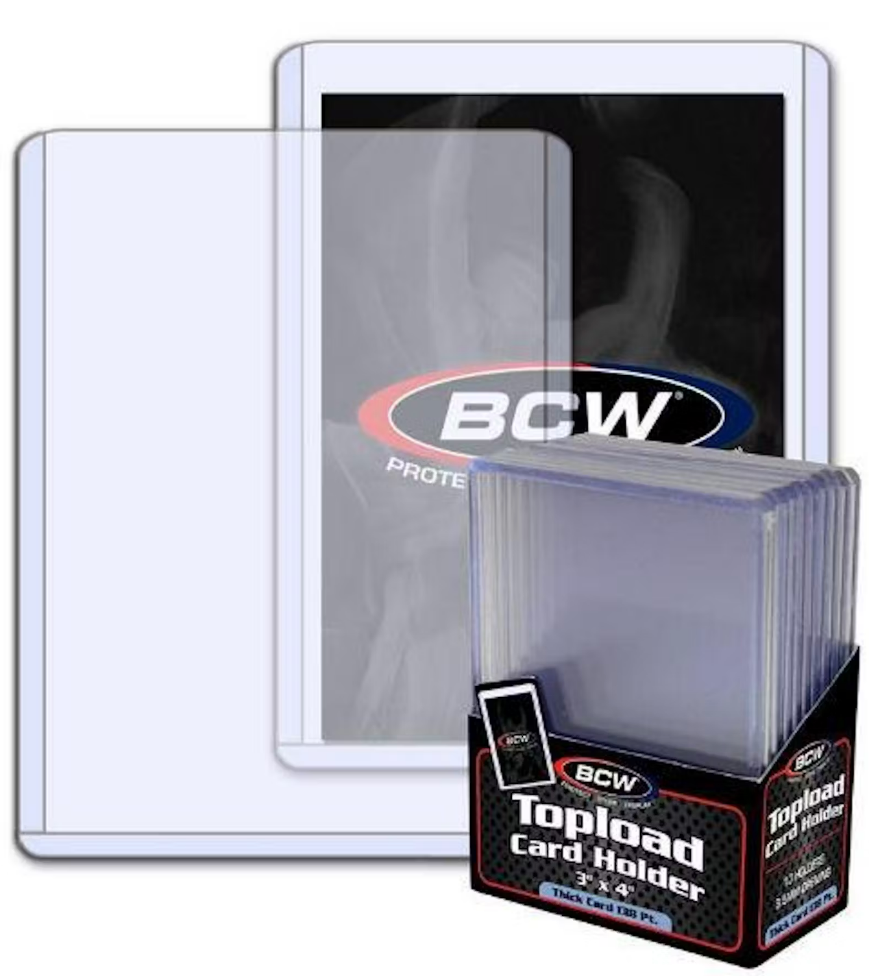 BCW 3x4 Thick 138pt. Toploader 10-Count Pack