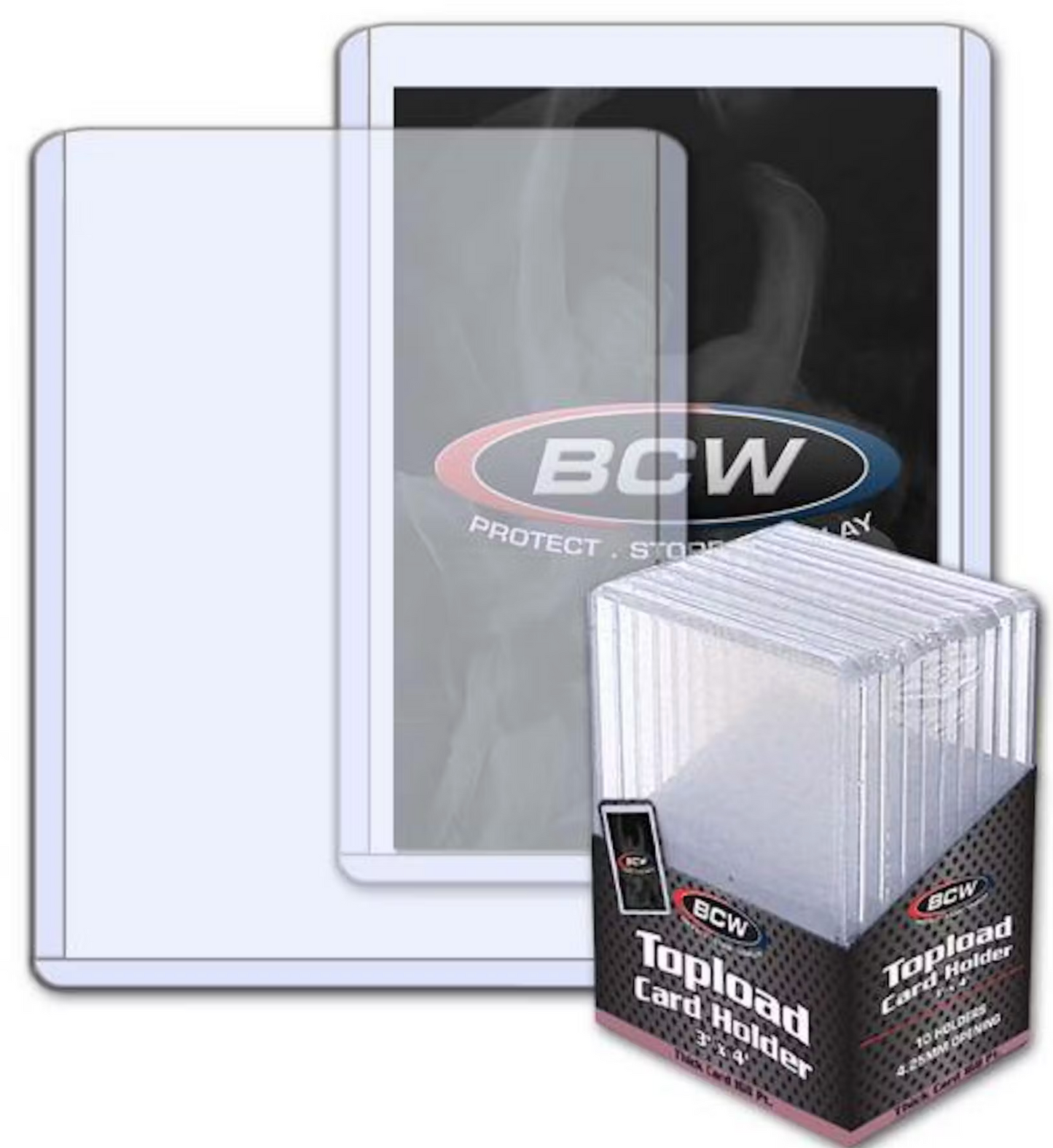 BCW 3x4 Thick 168pt. Toploader 10-Count Pack
