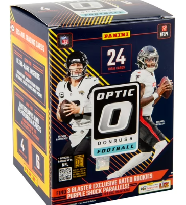 2024 Panini Donruss Optic Football 6-Pack Blaster Box (Purple Shock Parallels)