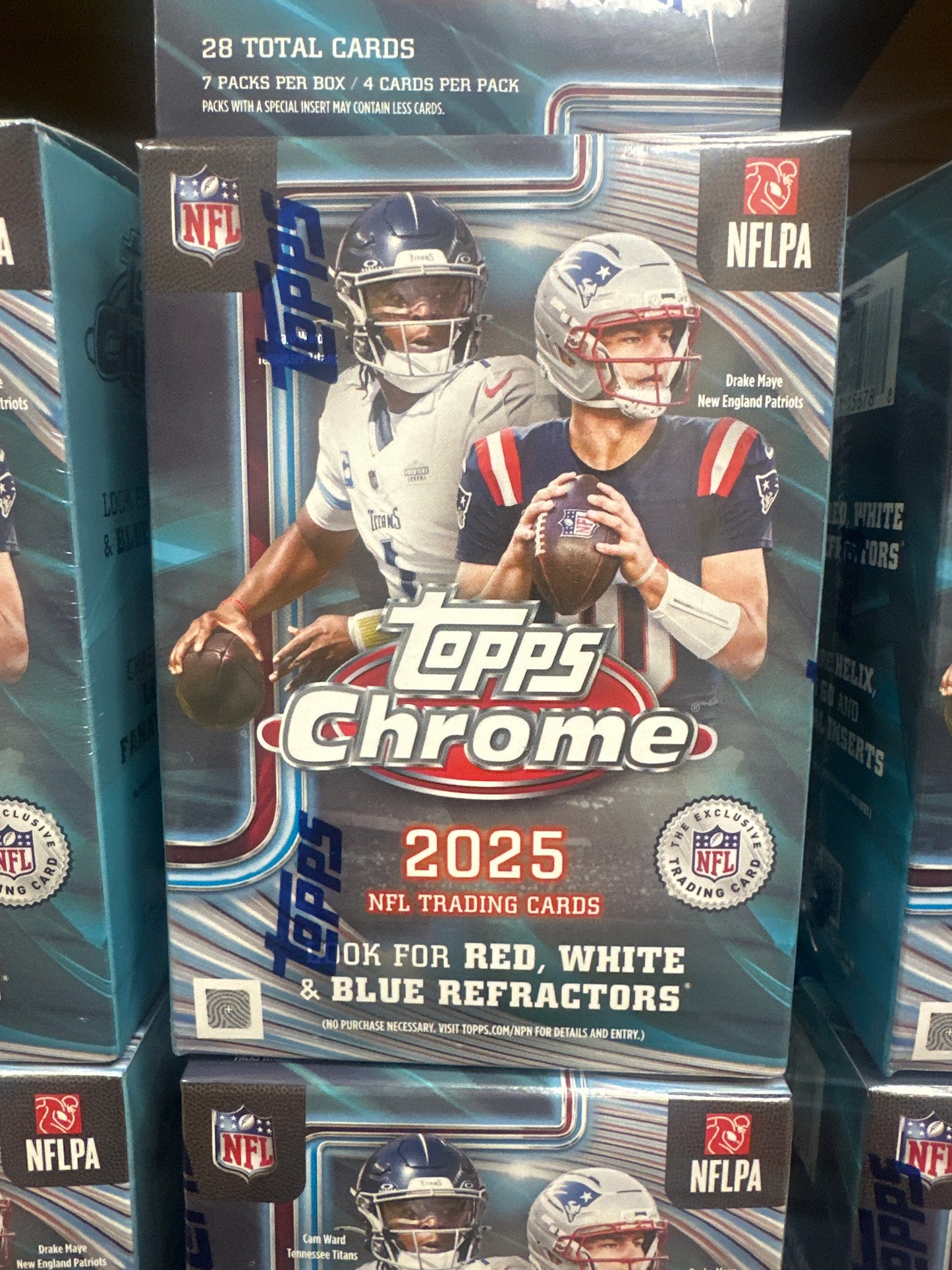 2025 Topps Chrome Football Blaster Box
