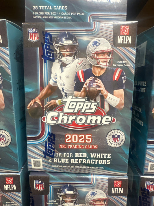 2025 Topps Chrome Football Blaster Box