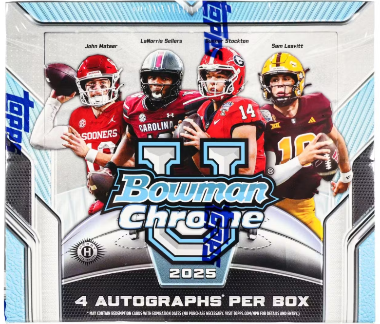 2025 Bowman University Chrome Football Hobby Jumbo Box