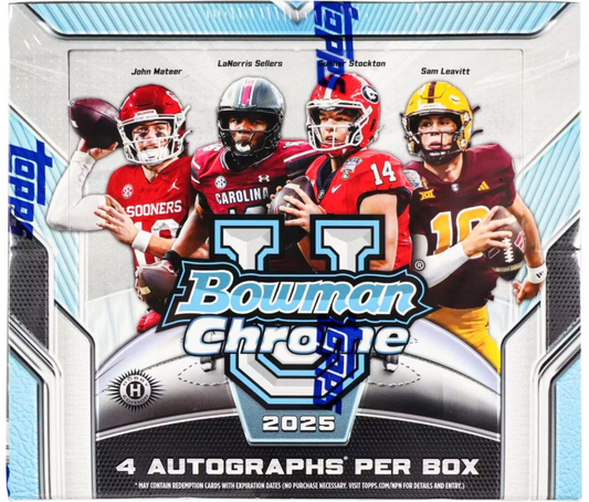 2025 Bowman University Chrome Football Hobby Jumbo Box